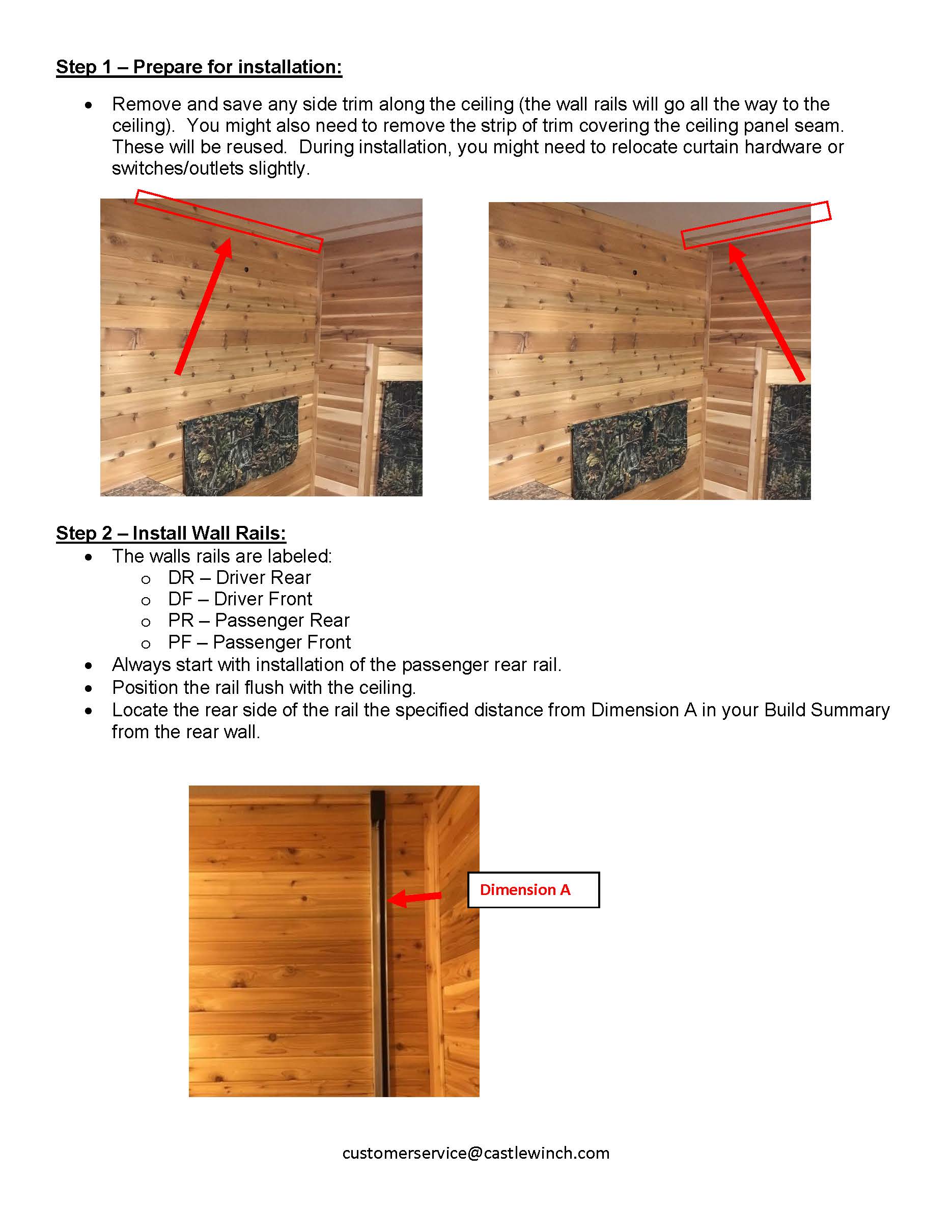 Electric Bed Lift Installation Manual - Example_Page_2 - Castle Winch, LLC