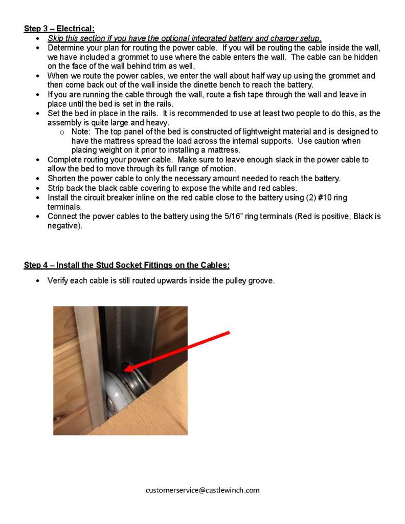 Electric Bed Lift Installation Manual - Example_Page_5 - Castle Winch, LLC